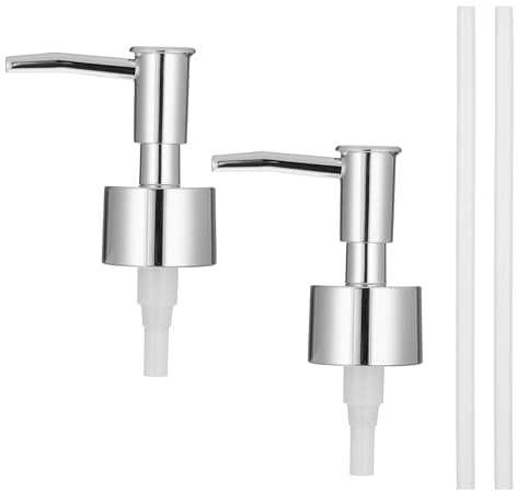 Seifenspender Pumpkopf Ersatzpumpe 2 Stück, Seifenspenderpumpe, Ersatzpumpe für Flüssigseifenspender für Flaschen mit normalem Glasmund, Standardgröße 28/400 Hals