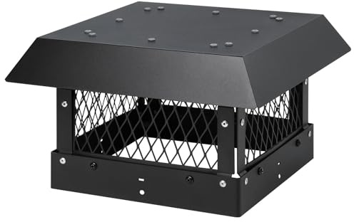 Tapa de chimenea de 9 x 9 pulgadas, tapas de chimenea para exterior, tapas de lluvia para chimenea, cubierta de chimenea de techo para chimenea, cubierta de chimenea para techo, protector de lluvia en