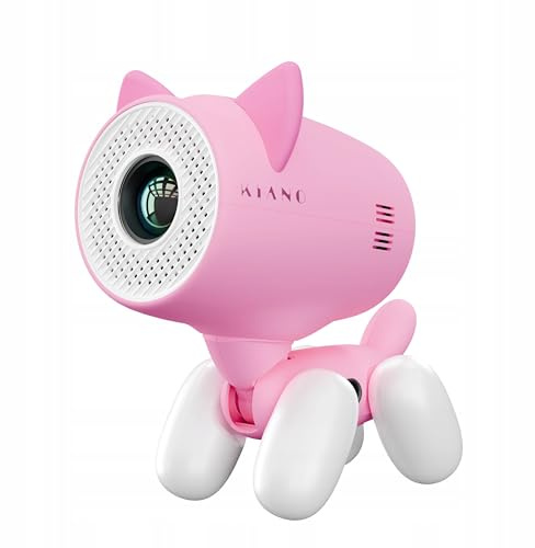 Kiano Alpha Kid Cat Kinderprojektor HD 720p | Android 13 | WLAN & Bluetooth | Keystone-Korrektur | 3W Lautsprecher | LED Projektor für Kinderzimmer