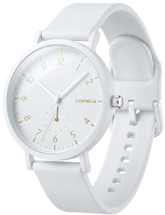 CIVO Silikon Armbanduhr Damen Analog: Modische Casual Quarz Damenuhr | Wasserdichte Einfache Arabische Ziffern Uhr Damen für Studentinnen & Alltag - Ideal für Büro & Freizeit, Geschenk