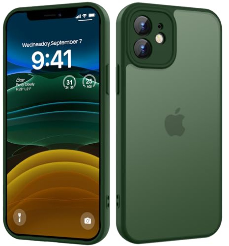 KPPIT for iPhone 11 case,Green | [Shockproof Military Grade Drop Protection] [Frosted Translucent]