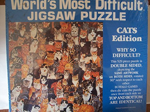 1991 World¡®s Most Difficult Jigsaw Puzzle  Cats Edition  Double Sided - 529 Pieces