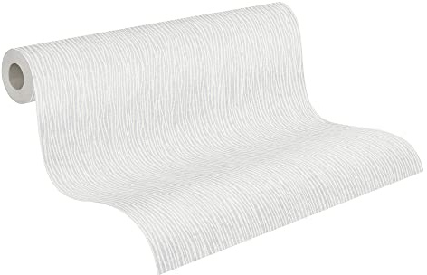 A.S. Création 25 x 1.06 m Made in Germany White Paintable Non-Woven Wallpaper 244017 2440 – 17