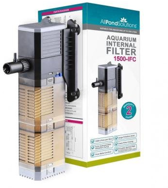 AllPondSolutions 1500-IFC Clear Internal Aquarium Filter 1500L/H – Submersible Fish Tank Filter with Multiple Outlets & Venturi, up to 280L
