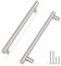 Probrico 10 Pack Brushed Nickel Kitchen Cupboard Handles, Stainless Steel Cabinet T Bar Knobs, Furniture Handles for Drawer, Wardrobe Pull Handles, 6.3 (160mm) Hole Center