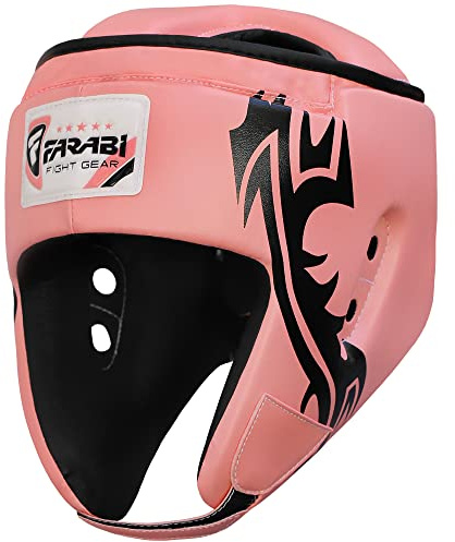 Farabi Sports Boxing Head guard with Adjustable Strap Sparring Gear MMA, Muay Thai Helmet Kickboxing Head Gear Martial Arts, Karate, Headgear