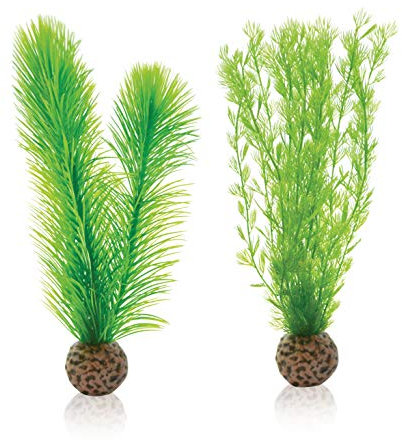 biOrb 46083 Federfarn Set grün S – künstliche Aquariumpflanze, naturnahe Wasserpflanze für Süßwasseraquarien und Meerwasseraquarien