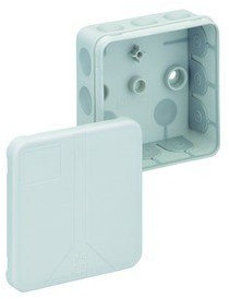 Abzweigkasten IP55 2,5qmm 85x85x37mm gr kst Wand/Decke quadrat hfr 2K-12-L