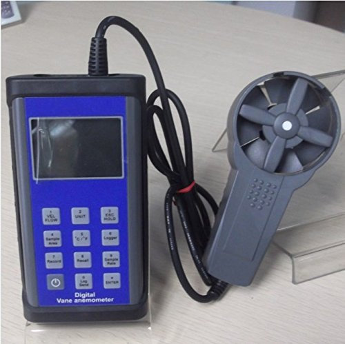 Gowe - Anemometro digitale a palette da -20 °C a 80 °C (da 5 °C a 175 °C), 1% di lettura a 3 cifre.