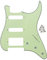 IKN 11 Loch ST SSH Pickguard Gitarrenkratzplatte mit Befestigungsschrauben für US/mexikanische Standard ST Bridge Cut, 3-lagig minzgrün