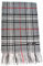 ADAMANT 100% Reines Kaschmir, Herren/Damen-Unisex- Schal - superweich - 180cm lang - STANDARDMAß - EINFARBIG oder KARIERT -feines Flaumhaar - Grau Karo