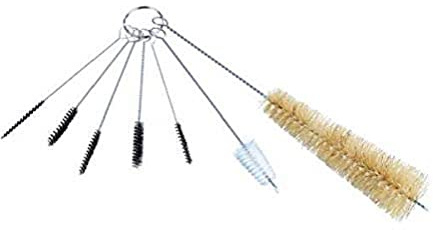 Maximex Bürsten-Set 7-teilig, 4 x 20 cm, Reinigungsbürsten-Set, Ideal für Öffnungen und Ritzen, Stärken: Ø 2mm bis 30mm, aus Nylon, Naturborsten, Borsten und Edelstahl: Draht, Maße (BxL): 4x20 cm