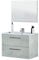 ARKITMOBEL Mueble de Baño con 2 Cajones y Espejo, 80 cm (An) x 57 cm (Al) x 45 cm (Fondo), Color Gris Cemento, Modelo Aruba (Sin Lavamanos)