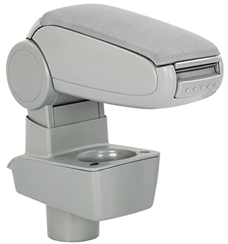 vidaXL Bracciolo Auto Poggiabraccio con Contenitore Portaoggetti in ABS Grigio