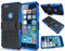 PIXFAB Compatible With Apple Iphone 7 Plus & iPhone 8 Plus - Blue Dual Layer Hybrid Tough Rugged Armor Case With Built-in Kickstand & Detachable 2 in 1 Shockproof Phone Case Cover + Screen Protector