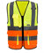 A-SAFETY Warnweste mit hoher Sichtbarkeit, reflektierend, 3M-Arbeitsweste mit mehreren Taschen, Arbeitsuniform, Reißverschluss vorne, ANSI/ISEA-Standards, 7 Taschen, Orange und Gelb gemischt, M