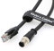 Alvin's Cables M12 4 Position D Coded auf RJ45-Ethernet-Kabel M12 4-Pin Stecker auf RJ45-Stecker Netzwerk CAT5e abgeschirmtes Kabel Industrielles Ethernet-Kabel 3M