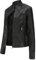 Hiseng Giacca Pelle Donna in Ecopelle, Nera PU Giacca Ecopelle Donna, Corta Manica Lunga con Cerniera Casual Corta Giubbotti, l'autunno e l'inverno