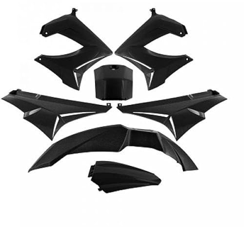kit carenatura tnt per derbi 50 senda xrace moto 7 pezzi nero nuovo