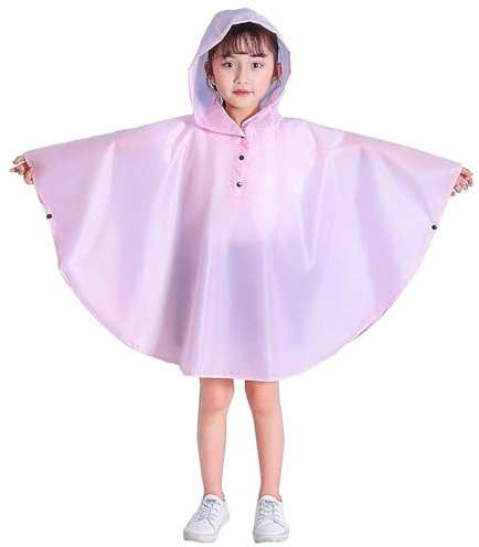 Gaga city Kinder Regencape, Regenmantel Regenponcho Regenjacke mit Kapuze Wasserdicht Regencape für Jungen Mädchen 1-12 Jahre alt