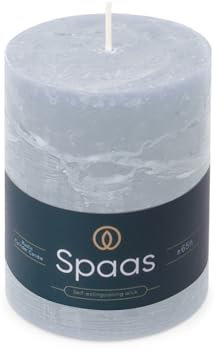 Spaas Rustic Pillar Candle 80/110 mm 65h, Light Blue