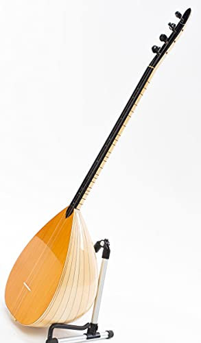 Ethnic Musical Türkischer Saz mit langem Hals aus Ahornholz mit Zedernholz, hervorragende Verarbeitung und Klang, mit extra Saiten und Plektren