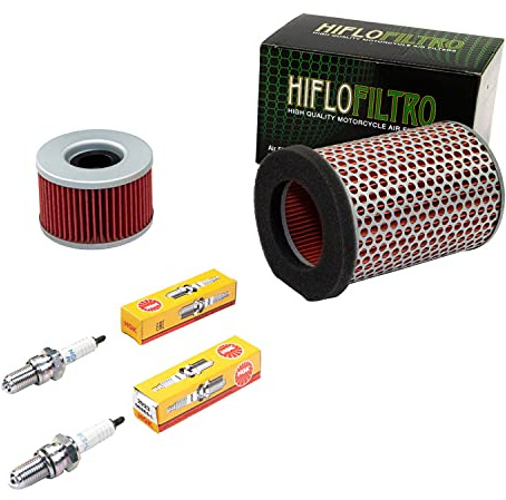 Wartungspaket Luftfilter + Ölfilter + Zündkerzen für Hon da CX 500 CX 500 C CX 500 E CX500 Baujahr 1977-1986