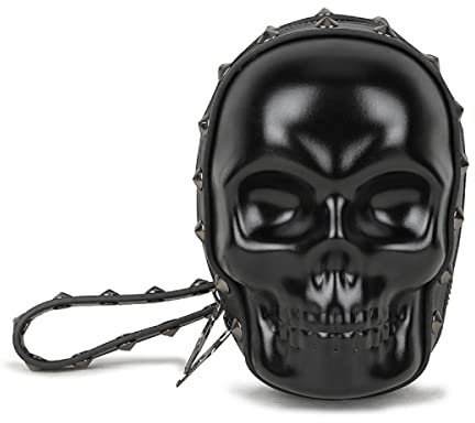 YOUNXSL Damen Schädel Clutches Herren Schwarz Niet Henkeltaschen Handtaschen Beiläufig Party