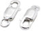 Lobster Clasp 925 Sterling Silver, 2 Pieces, Jewellery Clasp 10 mm Lobster Hook with Eyelet Chain Clasp