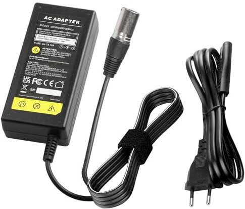 Labtec 29,4V 24V 2A Netzteil Ladegerät Ladekabel für 24V Akkus mit 3pin XLR Stecker für Elektroroller Elektrischer Rollstuhl E-Bike Akkus Prophete Aldi Netto, Go-Go Elite, Ersatz für HP1202L2