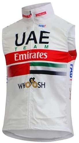 SGCIKER 2022 World Tour pro Team UAE windbreaker Gilet coupe-vent vêtements pour homme,vtt windstopper cyclisme vest (M)