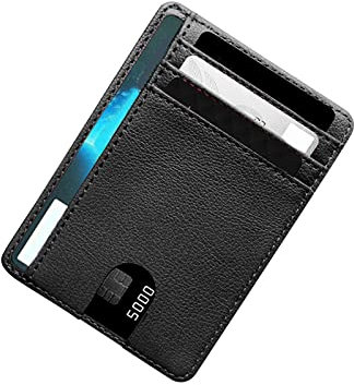 Porte Carte identité française,Portefeuille Carte bancaire Anti piratage,Blocage RFID,Porte-Cartes de Crédit,Portefeuille en Cuir,Mini Porte Cartes de Crédit Portefeuille RFID Blocage pour Femme Homme