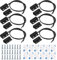 GUUZI 6pcs Nero Cablato Interruttore Magnetico Montato in Superficie Sensore di Contatto Porta Finestra Allarme Interruttore Reed(Interruttore Vicino al Magnete,Collega il Circuito)