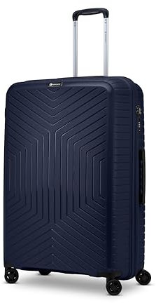 R Roncato Hexa Trolley taglia L 4R Polipropilene ultraleggero, blu navy, 77x31x52 cm, Valigia rigida ultra leggera