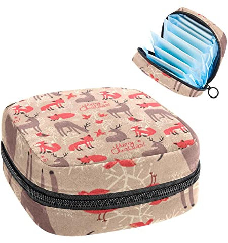 Borsetta da donna per assorbenti e coppette mestruali, con cerniera