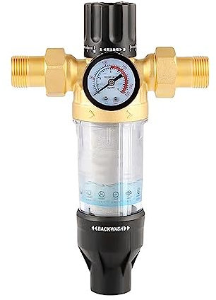 maxant Wiederverwendbarer Spin Down Sediment-Wasserfilter, 3T/H, 40 Mikron, wiederverwendbarer Vorfiltersystem, Schutz für Brunnenwasserschlauch, Sedimentfilter (A-20 mm)