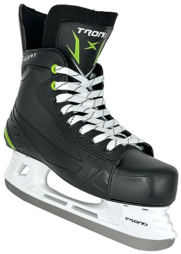 TronX Stryker 3.0 - Pattini da Hockey su Ghiaccio per Adulti e Bambini, per Adulti e Bambini, Modello 2023 (Skate Taglia 10 (Taglia Scarpe 11-11,5)
