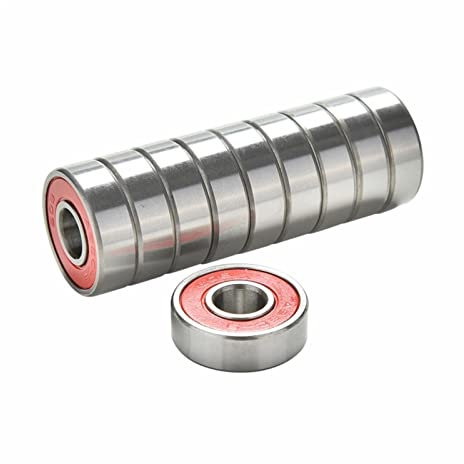 Bearings 10Pcs ABEC-9 608 Stainless Steel Red Bearings For High Performance Roller Skate Scooter Skateboard Wheel