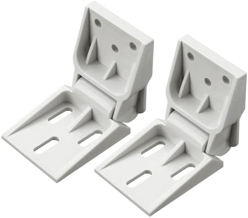 Beeveer 2 Stück Gefrierschrank-Kunststoff-Scharnier, kompatibel mit Haier Gefrierschrank, 3 Löcher, Klapptürscharnier, Gegengewicht, universal, 95–110 Grad, kleine Scharniere für Kühlschrank,