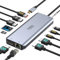 Station d'Accueil USB C Double Moniteur 13 en 1, Dock Dual HDMI, HUB Macbook Pro, Displayport, USB 3.1, PD 100W, USB 5, RJ45, Audio pour HP Dell PC Portable