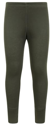 Mountain Warehouse Talus Kids Base Layer Thermal Pants - Moisture Wicking, Lightweight & Quick Drying Leggings, Boys & Girls - Spring Summer, Outdoors, Travelling Khaki Kids Size 11-12 Years