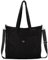 VASCHY Tote Bag, Borsa Donna Grande Borsa Università Donna Velluto a Coste Borsa Mare Borsa da Viaggio/Shopping/Lavoro/Ufficio/Scuola Nero Regalo