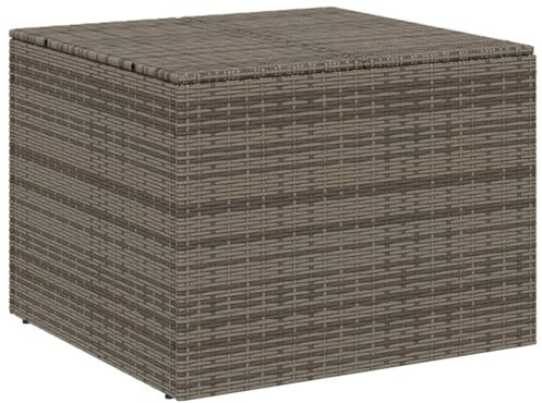vidaXL Gartentruhe Grau 291L Poly Rattan