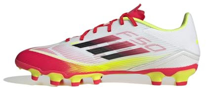 adidas Unisex F50 League Football Boots Multi Ground Fußballschuhe, FTWR White/core Black/solar Yellow, 48 2/3 EU