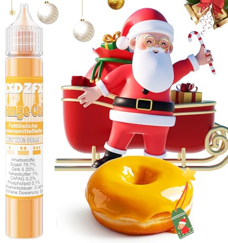 Fettlösliche Lebensmittelfarbe - 30ml Konzentrat Ölbasis Lebensmittelfarben für Schokolade, Lebensmittelfarbset Farbstoff für Tortendeko, Fondant, Buttercream, Backen, Kunsthandwerk (Orange)