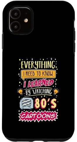 Hülle für iPhone 11 Cartoons Retro achtziger Jahre Vintage 80er Jahre Nostalgie 90er Jahre TV Show
