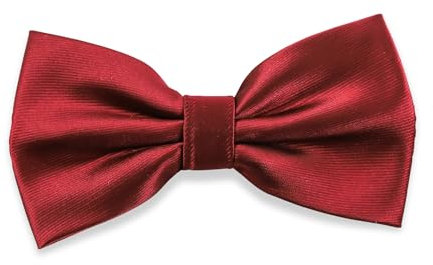 Massi Morino Fliege Herren Weinrot vorgebunden und verstellbar - Weinrote Anzug Herrenfliege | Bow Tie mit großer Farbauswahl