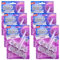 6 Pack Max Flush 5 Lavender Toilet Rim Block Cleaner (Twin Pack), Clear Water Toilet Rim Block with Anti-Limescale, Cleaning Foam, Dirt Protection and Extra Freshness