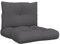 vidaXL Palettenkissen 2-TLG., Palettenpolster für Europaletten, Palettensofa Kissen Indoor Outdoor, Palettenauflage Sitzkissen Rückenkissen, Anthrazit Stoff