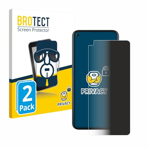BROTECT Blickschutzfolie für Nokia 5.4 | 2 Stück Anti-Spy Displayschutz Made in Germany Smartphones und Handys Privacy Screen Protector Blaulichtfilter Klare Folie